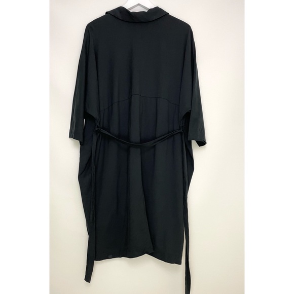 Lululemon Athletica Perfectly Poised Button Down Dress 3/4 Sleeve Black Size 8 - Picture 4 of 7